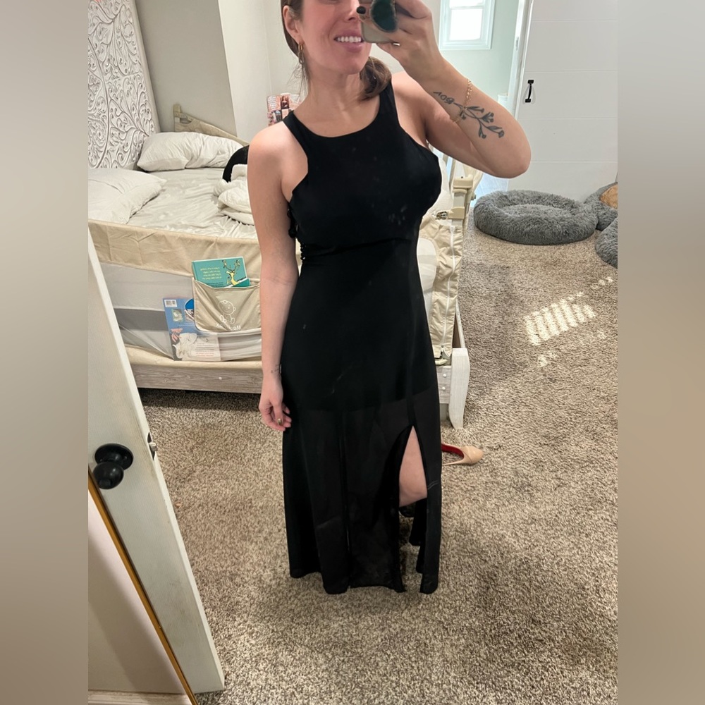 Black maxi dress